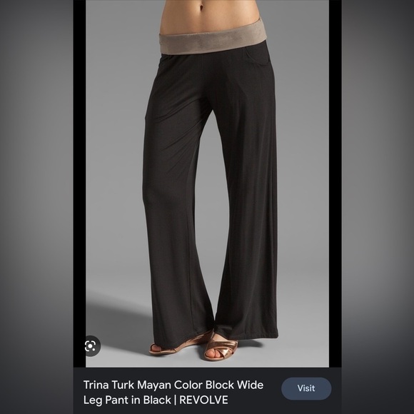 Trina Turk Mayan Color Block Wide Leg Pant - Picture 1 of 7